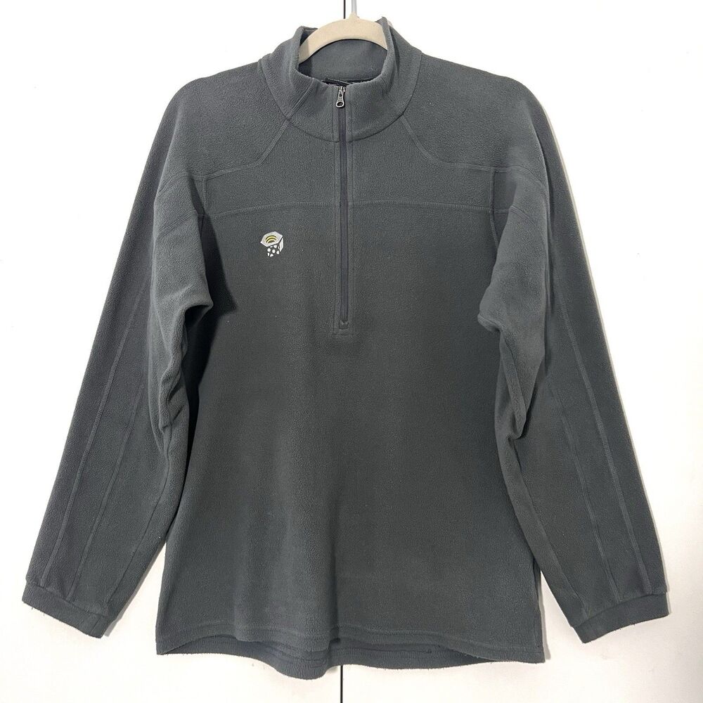 Mountain Hardwear‎ Fleece Sweater Mens S Gray Quarter Zip Outdoors Gorpcore